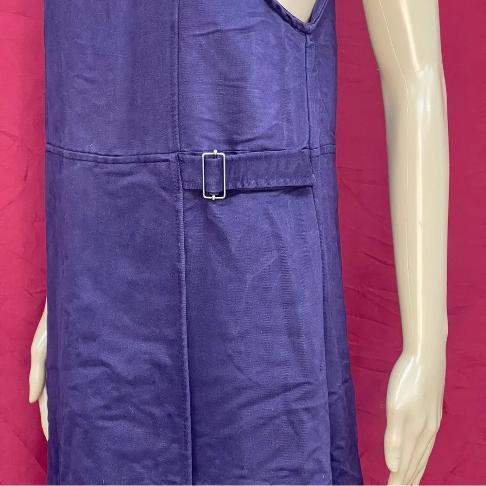 Vintage Premier International Eggplant Canvas Faux Wrap Sleeveless Jumper Small